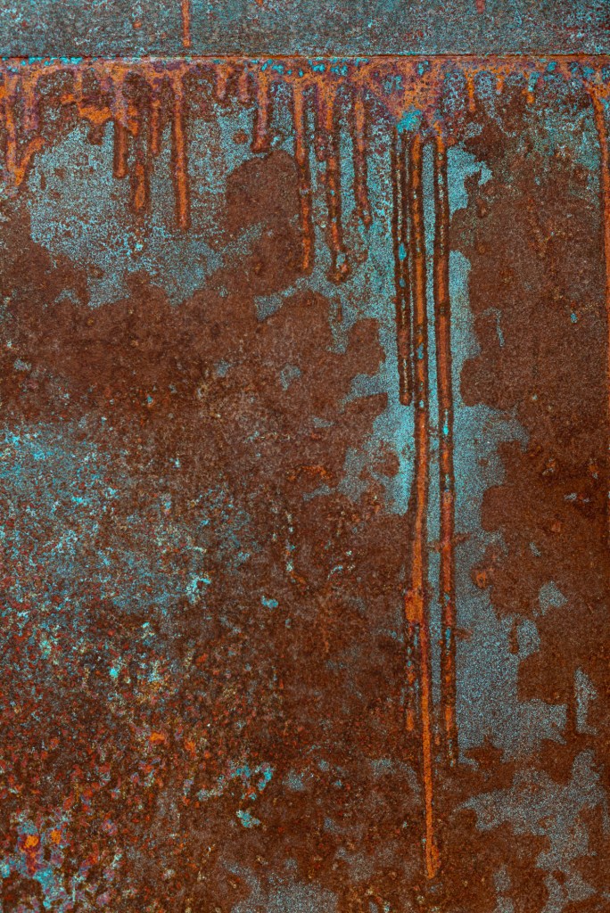 OxyD’Arthe Base Copper LX felület közelről, csorgatott mintázattal